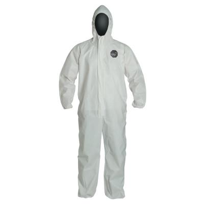 DuPont™ ProShield NexGen Coveralls, 5XL, Hood, Elastic Wrists/Ankles, Zip, Storm Flap, NG127SWH5X0025NP