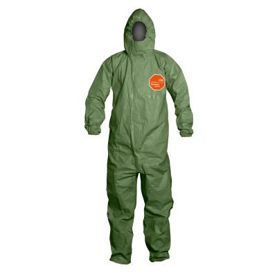 DuPont™ Tychem 2000 SFR Protective Coveralls, Hooded Coverall, Green, 3X-Large, QS127TGR3X000400