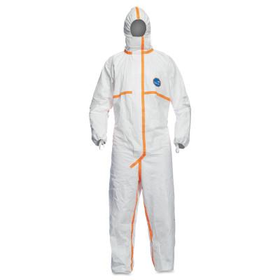 DuPont™ Tyvek Hooded Coveralls with Elastic Wrists and Ankles, Large, White, TJ198TWHLG0025PI