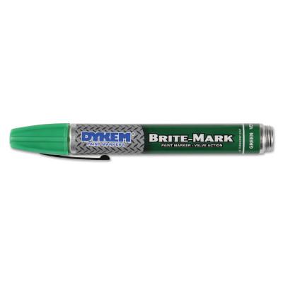 ITW Pro Brands BRITE-MARK® 40 Threaded Cap/Barrel Permanent Paint Marker, Valve Action, Green, Medium, 40004