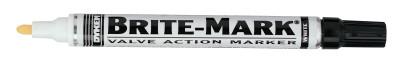 ITW Pro Brands BRITE-MARK® Medium Paint Marker, White, Medium, Bullet, Acrylic, 84003