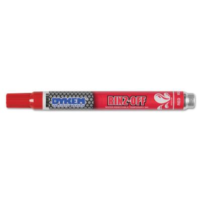 ITW Pro Brands RINZ OFF® Water Removable Temporary Marker, Red, Medium, 91106