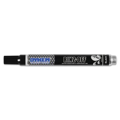 ITW Pro Brands RINZ OFF® Water Removable Temporary Marker, Black, Medium, 91109