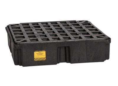 Eagle Mfg Drum Modular Spill Platforms w/o Drain, Black, 2,000 lbs, 15 gal, 26 1/4" x 26", 1633B