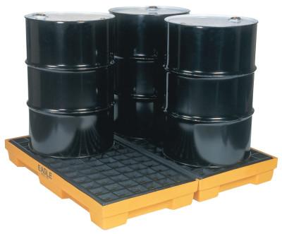 Eagle Mfg 4-Drum Modular Platforms, Yellow, 10,000 lbs, 30 gal/side, 51 1/2 in x 52 1/2 in, 1634