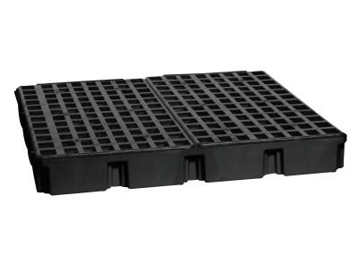 Eagle Mfg Drum Modular Spill Platforms w/o Drain, Black, 10,000 lbs, 60.5 gal, 52.5"x51.5", 1635B