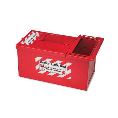 Brady® METAL STORAGE LOCK BOX,SMALL,RED, 105716