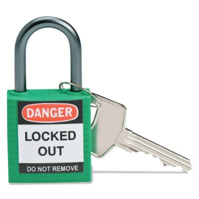 Brady® Compact Safety Locks,  1 1/5 in W x 5/8 L in x 1 2/5 H, Green, 143152