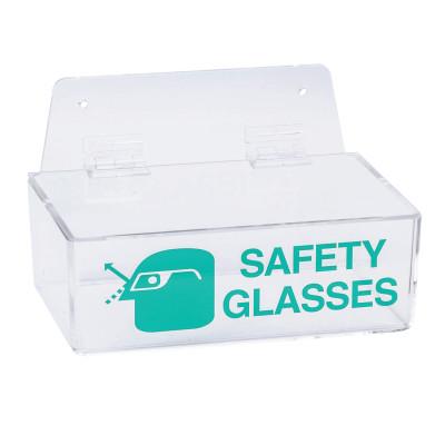 Brady® Safety Glasses Holders, 9 in x 6 in x 3 in, Green/Clear, 2011L