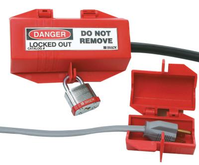 Brady® Plug Lockouts, 110V, Red, 65674