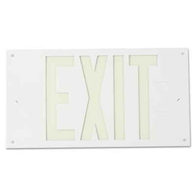 Brady® Glo Exit Signs, Exit, 15 x 0.25 x 8.25, White, 80753
