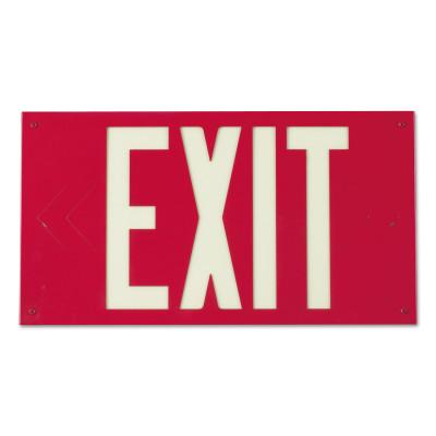 Brady® Glo Exit Signs, Red, 90885
