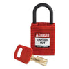 Brady® SafeKey Compact Nylon Lockout Padlocks, CPT-GRN-25PL-KD