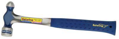 Estwing Ball Pein Hammer, Straight Blue Shock Reduction Grip® Handle, 11 in Overall L, 8 oz Steel Head, E3-8BP