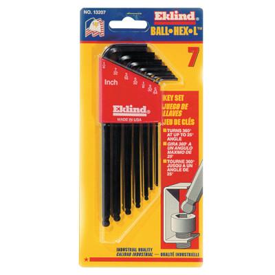 Eklind® Tool Ball-Hex-L Key Sets, 13 per set, Hex Ball Tip, Inch/Metric, 13313