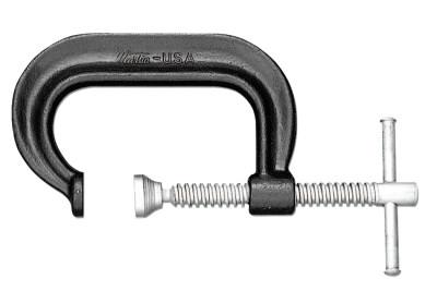 Martin Tools Extra Deep Throat C-Clamps, T-Handle, 3 1/4 in Throat Depth, CC404