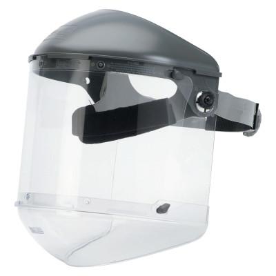 Honeywell Dual Crown Faceshield Systems, 4 in Crown, 3C Ratchet, Clear, FM400DCCLC