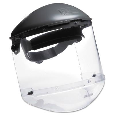 Honeywell Dual Crown Faceshield Systems, 4 in Crown, 3C Ratchet, Clear/Noryl, FM400DCCL