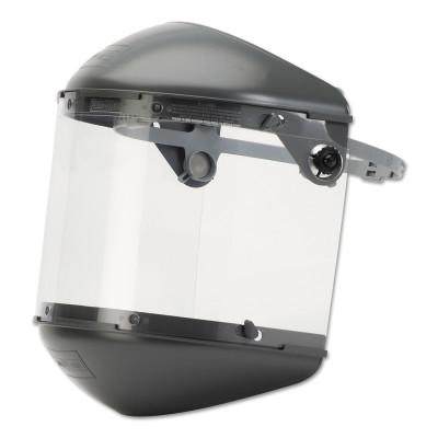 Honeywell Dual Crown Faceshield Systems, 4 in Crown, Speedy Loop, Clear/Noryl, FM5400DCCL