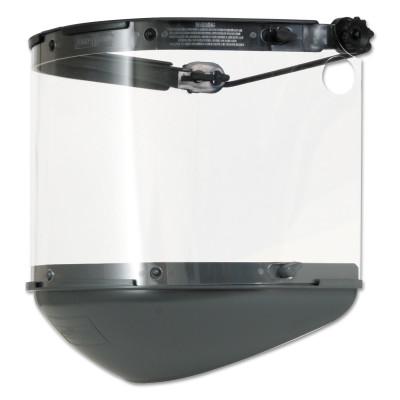 Honeywell Dual Crown Faceshield System, Uncoated, Clear, 16-1/2 in W x 4 in H, FM70DCCL