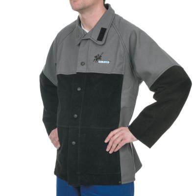 Weldas® Welding Jacket, Medium, Flame Retardant Cotton, 38-4350M