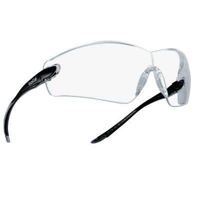 Bolle Cobra Series Safety Glasses, Anti-Scratch Anti-Fog Clear Lenses, Black/Gray, 40037