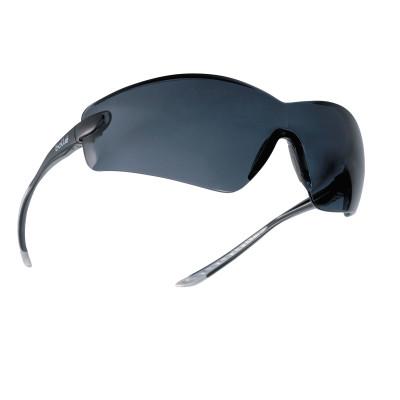 Bolle Cobra Series Safety Glasses, Smoke Lens, Anti-Fog/Anti-Scratch, Black/Gray Frame, 40038