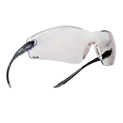 Bolle Cobra Series Safety Glasses, HD Lens, Black/Gray Frame, 40040