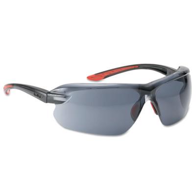 Bolle IRI-s Series Safety Glasses, Smoke Lens, Platinum Anti-Fog and Anti-Scratch, TPR, 40182
