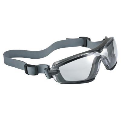 Bolle Cobra TPR Sealed Safety Goggles, Clear Poly, Neoprene Strap, Smoke/Gray Frame, 40246