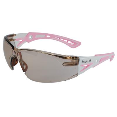 Bolle Rush+ Series Safety Glasses, CSP Lens, Anti-Scratch/Platinum Anti-Fog, 40249