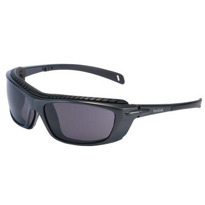 Bolle Baxter Series Safety Glasses, Smoke Lens, Platinum Anti-Fog/Anti-Scratch, 40277
