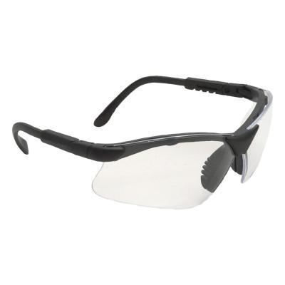 RADIANS Safety Eyewear, Clear Lens, Polycarbonate, Polarized, Black Frame, RV0110ID