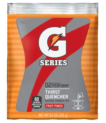 Gatorade® G Series 02 Perform® Thirst Quencher Instant Powder, 8.5 oz, Pouch, 1 gal Yield, Fruit Punch, 03808