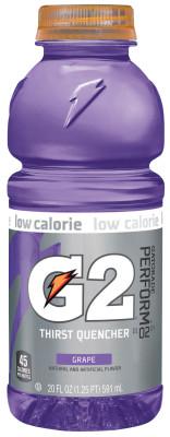 Gatorade® G2 Low Calorie Thirst Quencher, 20 oz, Wide Mouth Bottle, Grape, 20406