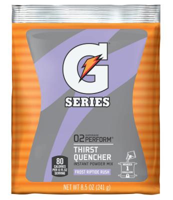 Gatorade® G Series 02 Perform® Thirst Quencher Instant Powder, 8.5 oz, Pouch, 1 gal Yield, Frost Riptide Rush, 33665