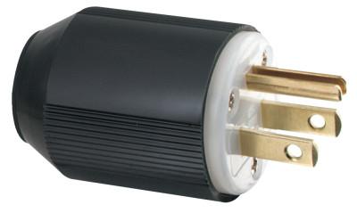 Eaton Plugs and Receptacles, Plug, 15.00 A, 5-15 NEMA/IEC Config, Black/White, WD5266N