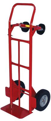 Milwaukee Hand Trucks 2-Position Convertible Hand Truck, 800 lb Load Cap, 8 in x 14 in Toe Plate, Flow Back Handle, Solid Puncture Proof Wheels, 47180