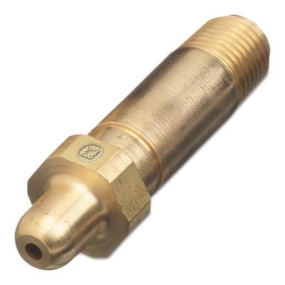Western Enterprises Regulator Inlet Nipples, Nitrous Oxide, 1/4"(NPT), 2 1/2", Brass, CGA-326, 13-3