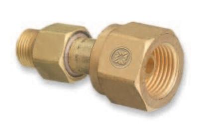 Western Enterprises Brass Cylinder Adaptor, CGA-300 Commercial Acetylene To CGA-200 "MC" Acetylene, 304