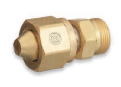 Western Enterprises Brass Cylinder Adaptors, From CGA-300 Commercial Acetylene To CGA-520 "B" Tank, 316