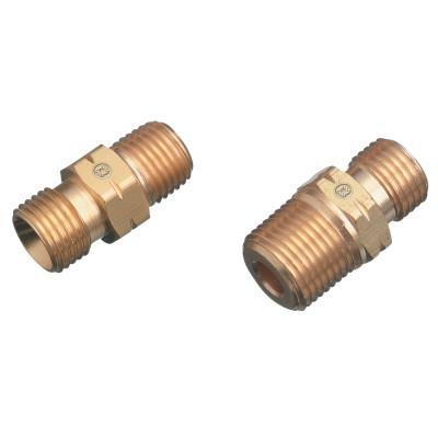 Western Enterprises Regulator Outlet Bushing, 200 psi, Brass, B-Size, 1/4 in (NPT) LH, Male, Acetylene/Fuel Gas, 33