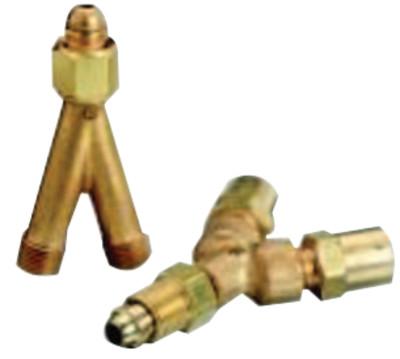 Western Enterprises Y Connections, 200 PSIG, Brass, Industrial Air & Water, 5/8 in - 18 (F), 402