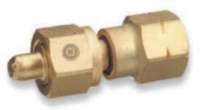 Western Enterprises Brass Cylinder Adaptors, From CGA-350 Hydrogen To CGA-580 Nitrogen, 808