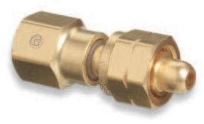 Western Enterprises Brass Cylinder Adaptors, From CGA-555 Propane (LqW) To CGA-580 Nitrogen, 809