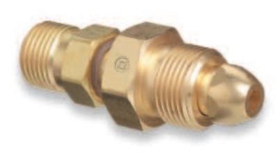 Western Enterprises Brass Cylinder Adaptor, CGA-580 Nitrogen x CGA-320 Carbon Dioxide, 810