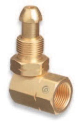 Western Enterprises Brass Cylinder Adaptors, From CGA-510 POL Acetylene To CGA-510 POL Acetylene 90°, 820