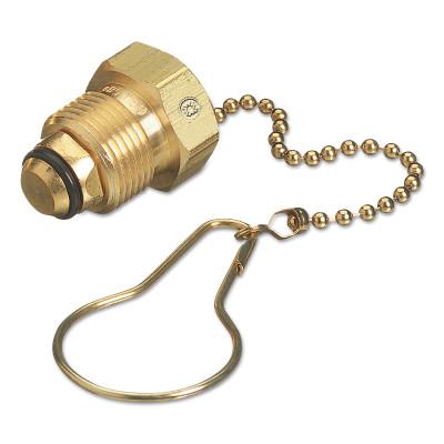 Western Enterprises Chain & Plug Assemblies, Plug Assembly, 200 psi, Inert Gas, Brass, 922