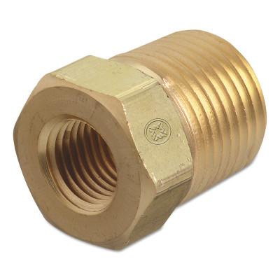 Western Enterprises Pipe Thread Bushings, 3,000 PSIG, Brass, 1/8 in (NPT);3/8 in (NPT), BB-2-6HP