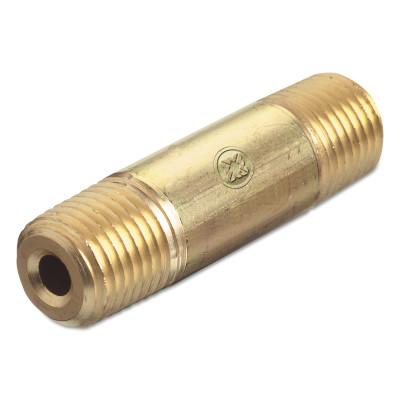 Western Enterprises Pipe Thread Nipples, 3000 PSIG, Brass, 1/4 in (NPT), 2 in Long, BN-4-20HP